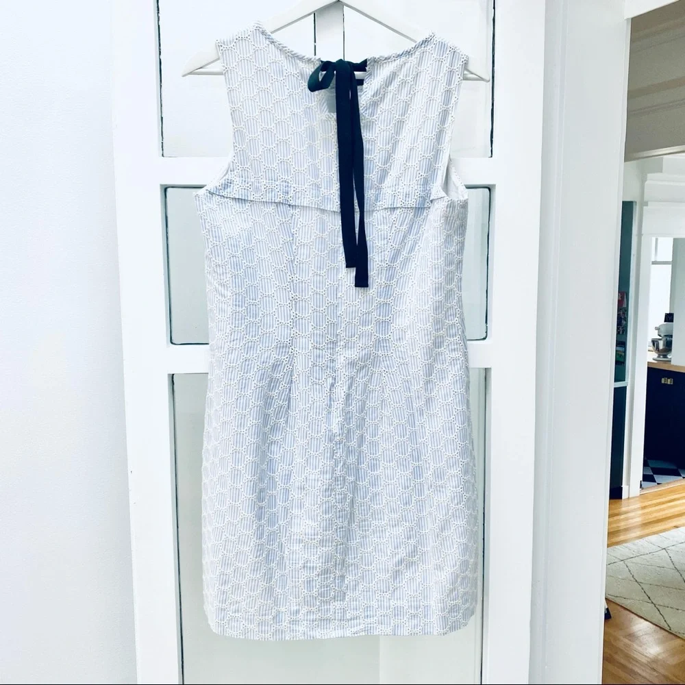 J. Crew Seersucker Eyelet Detail Shift Dress - Picture 4 of 8